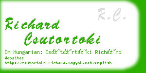 richard csutortoki business card
